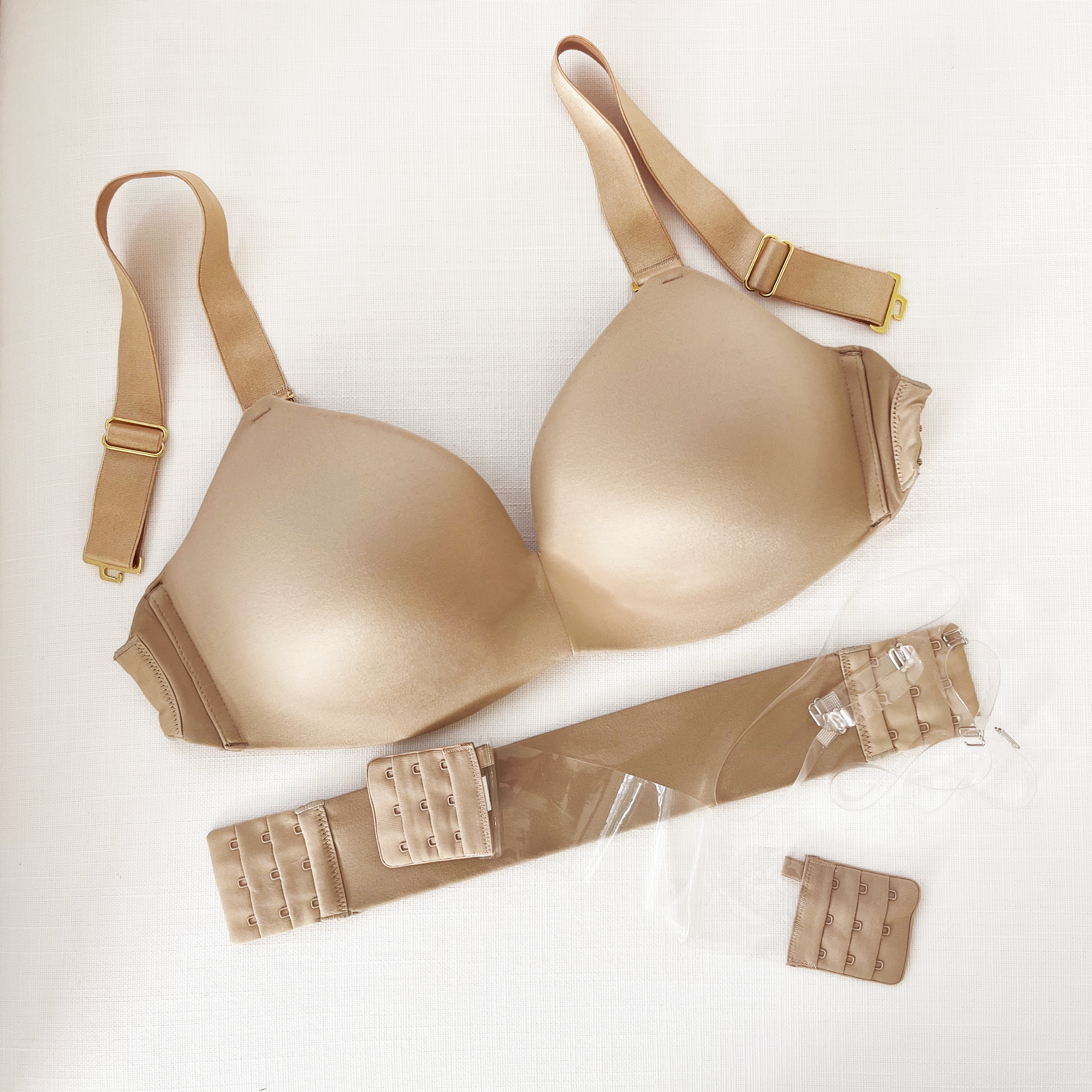Clear & Beige Wire-free Bra Set  Side-Clasping and Supportive Bras – The  Bra Lab