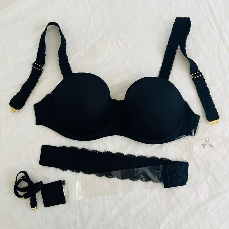 Clear & Black Lace Angelina Set – The Bra Lab