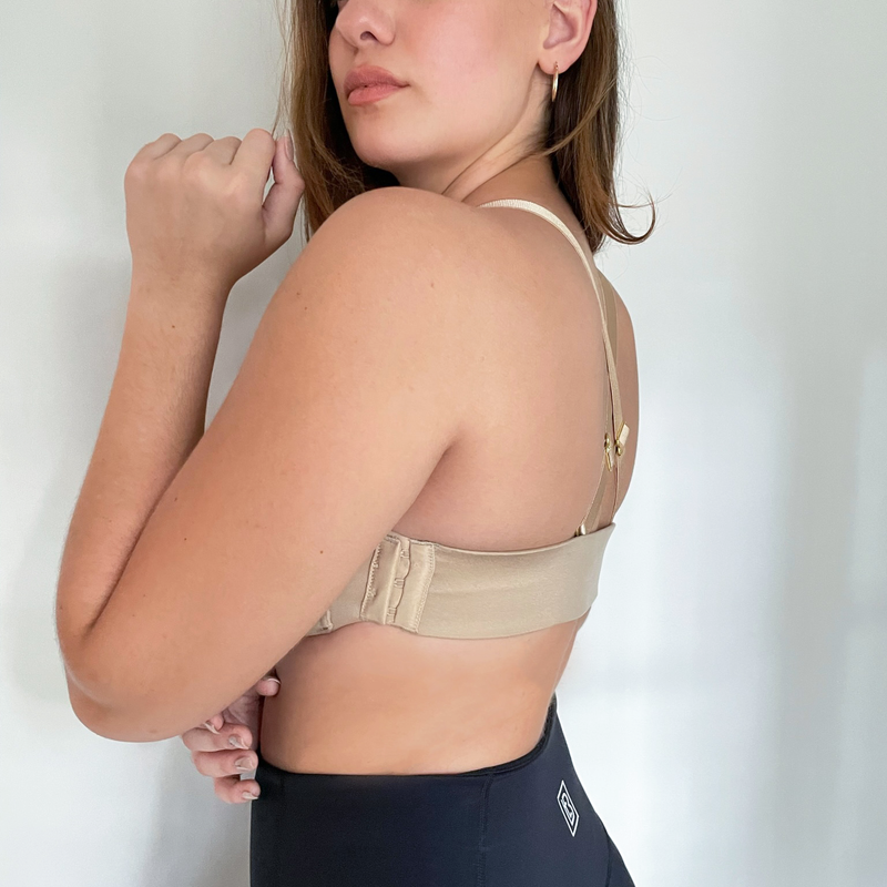 Angelina Wire-Free Extended Size Racerback Bras with Front Closure