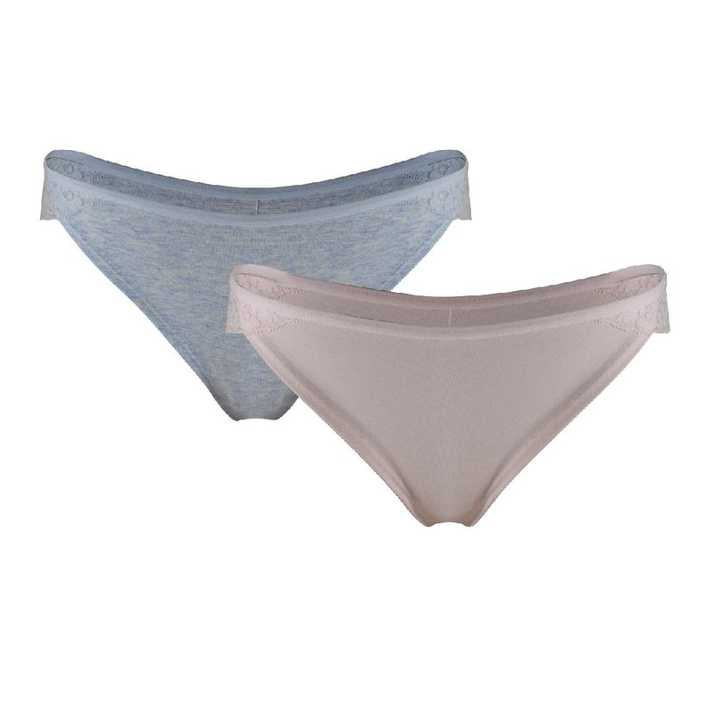 Cotton Lace Cheeky 2 Pack Underwear