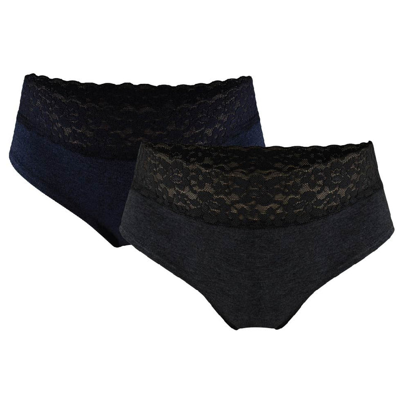 Cotton Lace Hipster 2 Pack Underwear