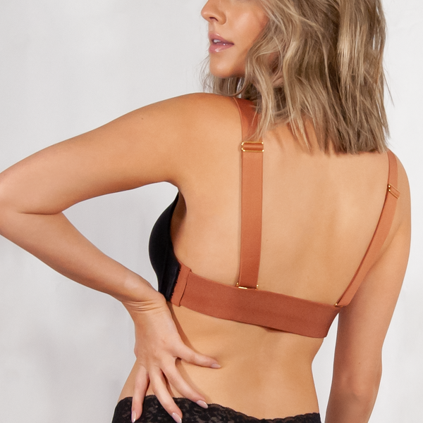 Amber gold bra straps and back band | The Bra Lab
