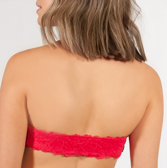 Palm Springs Pink Lace Bra Back Band | Strapless Bra For Low Back Dress, Large / Pink - The Bra Lab Palm Springs Pink Lace Bra Back Band | Strapless Bra For Low Back Dress, Large / Pink - The Bra Lab