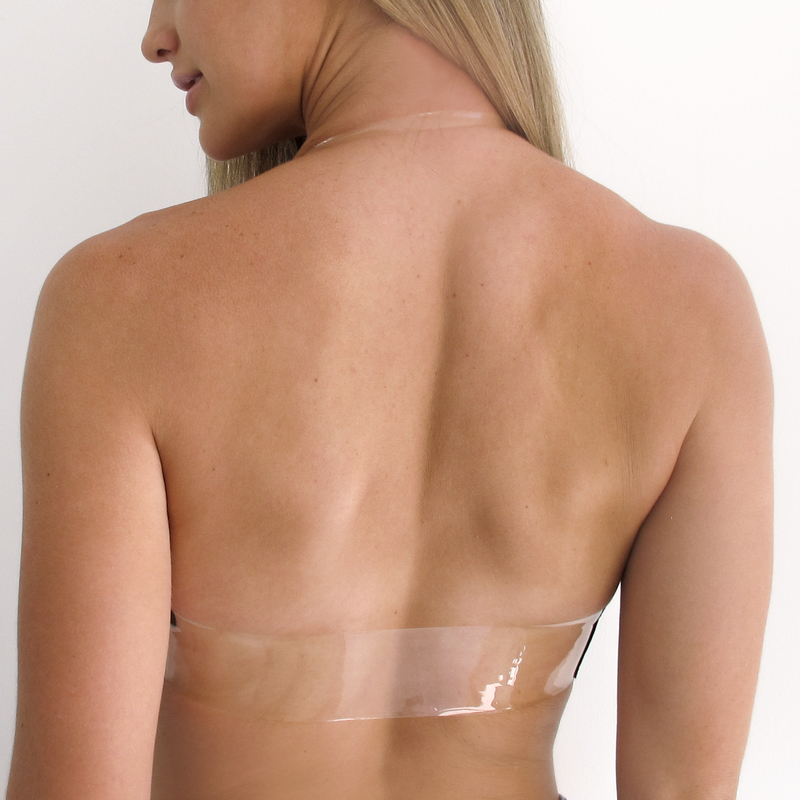 Clear strap deals bra