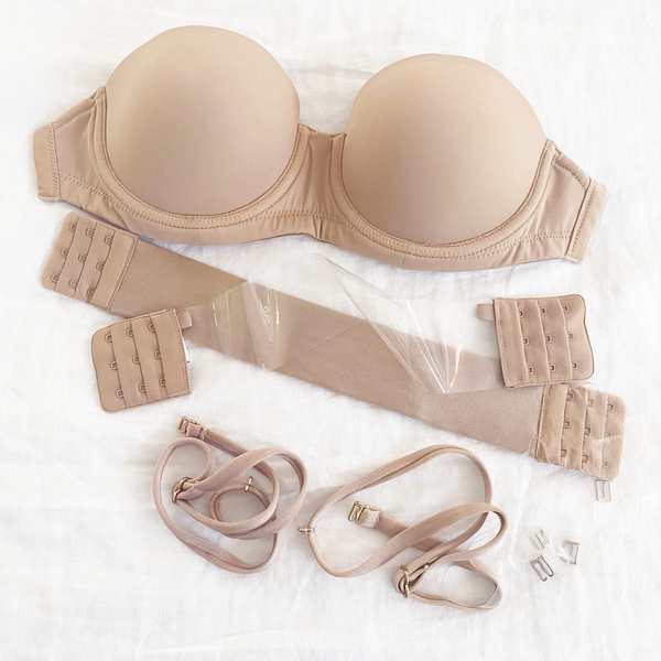 Generic Invisible Bra With Clear Cross Back Strap Pushup Normal