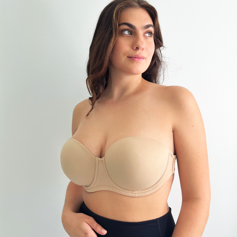Nude bra with clear straps-AB06 | website
