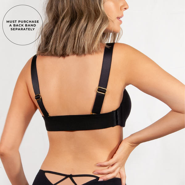 Youmita Transparent Clear Invisible Removable Shoulder Straps & Back Strap  Plunge Bra