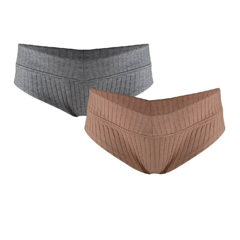 Women's Briefs in Ribbed Organic Cotton [871310] - £17.60
